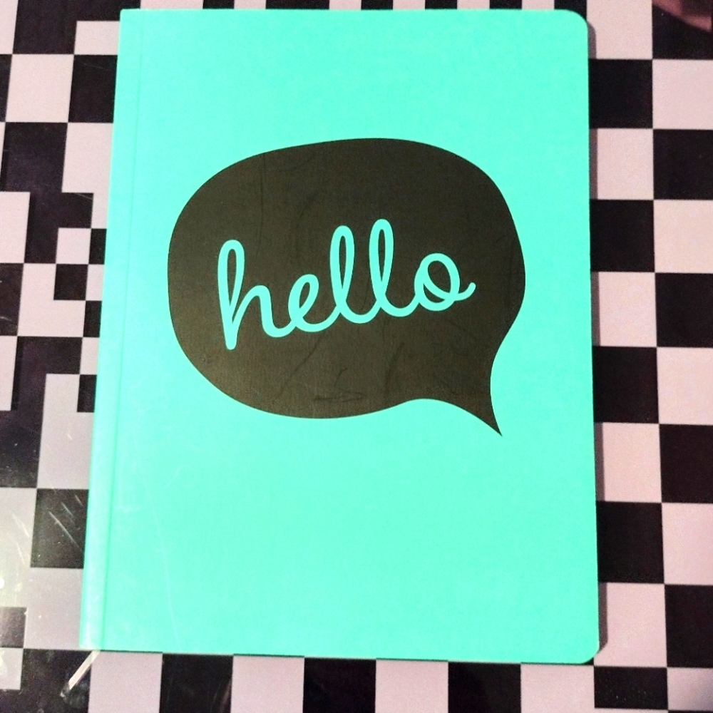 🌈4/$25 Notebook Set (2) Journal Blank HELLO Tiffany Mint Purple ON POINT NEW! - Picture 4 of 5